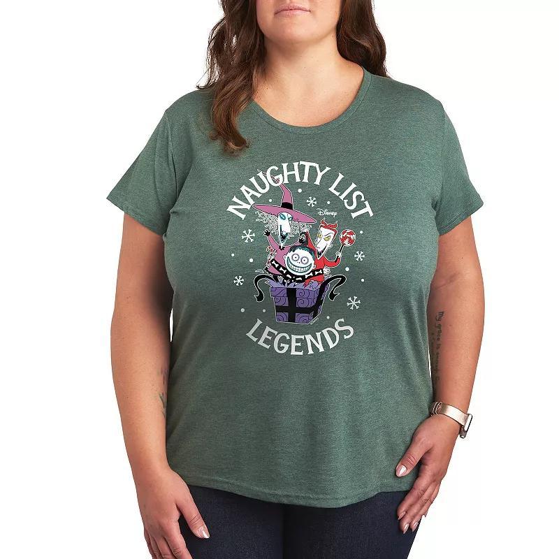 Disneys Nightmare Before Christmas Plus Naughty List Legends Graphic Tee, Womens Product Image