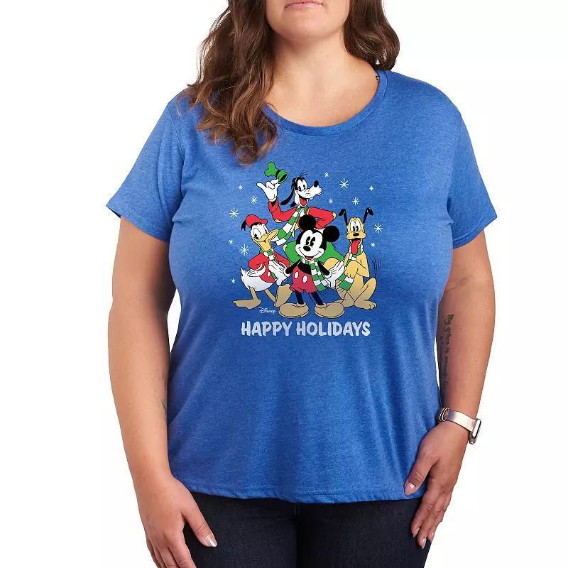 Disneys Minnie Mouse Plus Size Leopard Graphic Tee, Womens Product Image