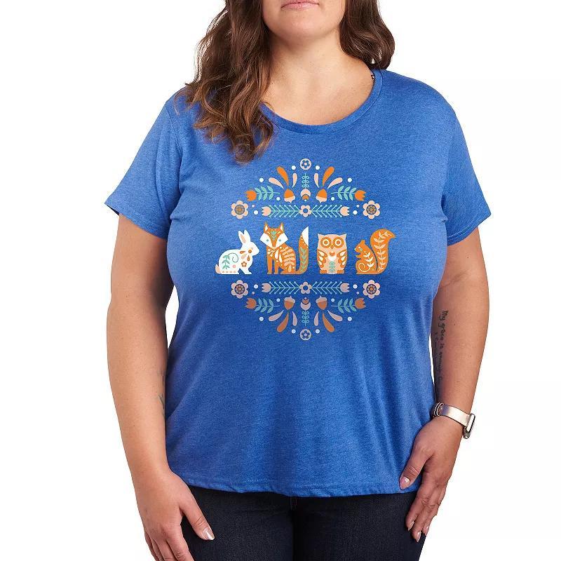 Plus Not Hoarding If Its Crafts Graphic Tee, Womens Grey Royal Blue Product Image