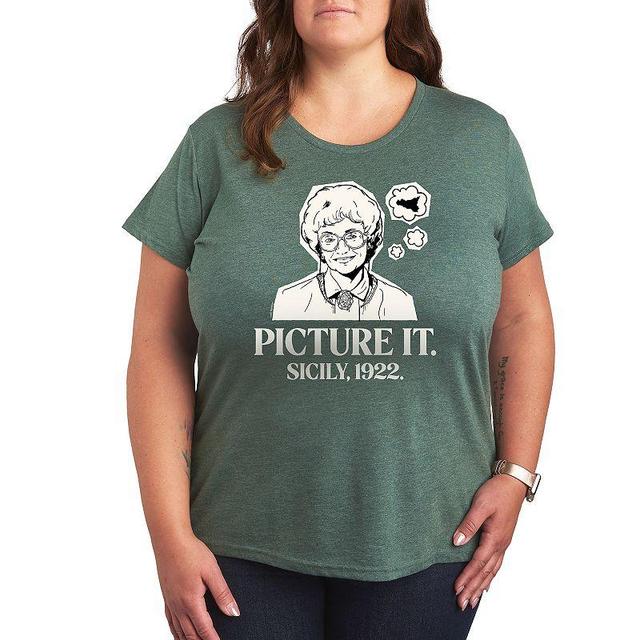 Plus Golden Girls Picture It Sicily Graphic Tee, Womens Med Red Product Image