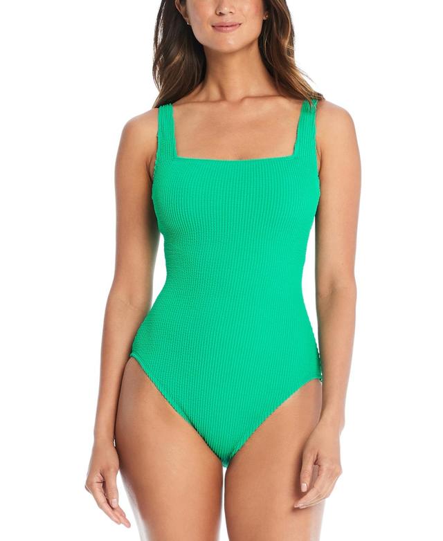 Bleu by Rod Beattie Womens Square-Neck One-Piece Swimsuit Product Image