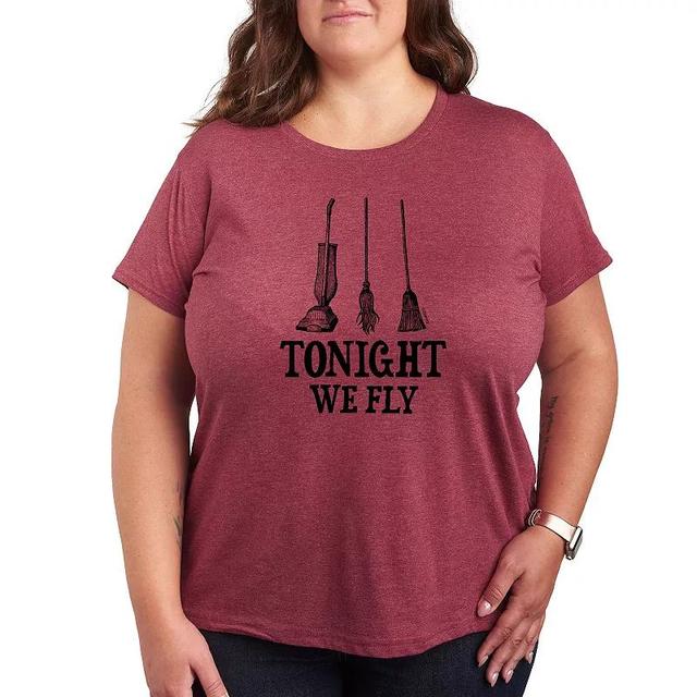 Disneys Hocus Pocus Plus Size Tonight We Fly Graphic Tee, Womens Product Image