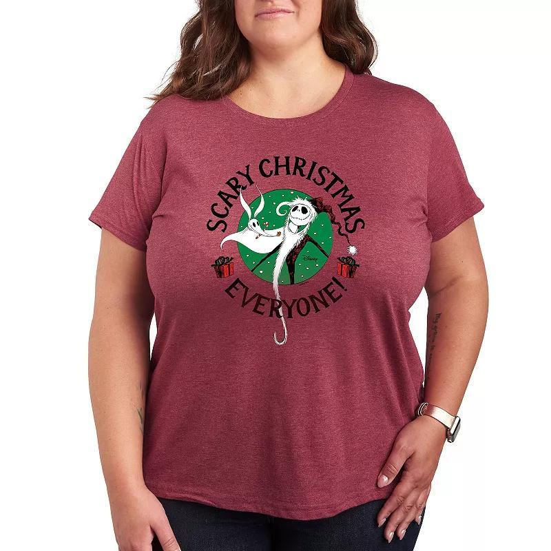 Plus Chicken Continuous Line Doodle Graphic Tee, Womens Grey Dark Red Product Image