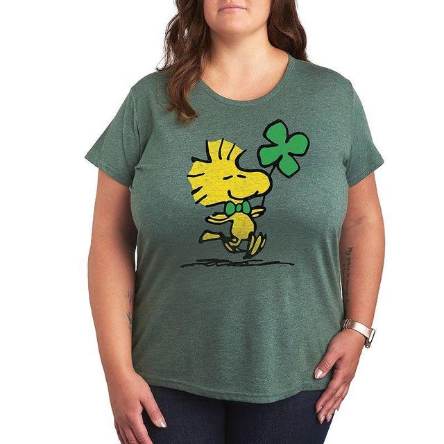 Plus Peanuts Woodstock Clover Graphic Tee, Womens Product Image