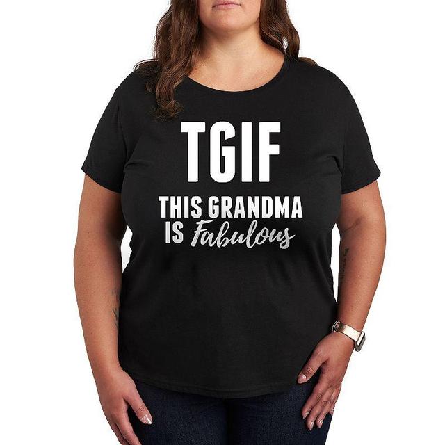 Instant Message Womens Womens Tee Shirts BLACK - Black TGIF This Grandma Is Fabulous Graphic Tee - Women & Plus Product Image