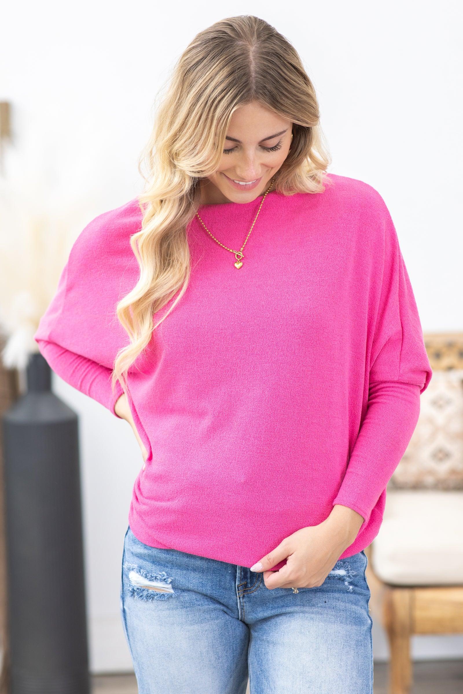 Ultra Soft Dolman Sleeve Boat Neck Top Product Image