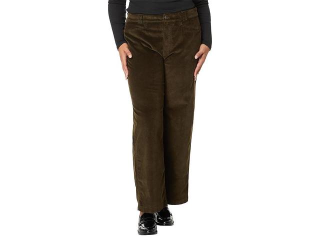 Madewell Plus Emmett 2.0 Wide-Leg Pants in Corduroy (Expedition Green) Women's Clothing Product Image