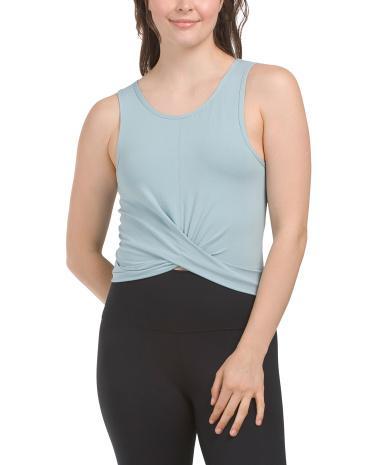 2pk Airlite Twist Front And Basic Crop Tank Tops for Women product image