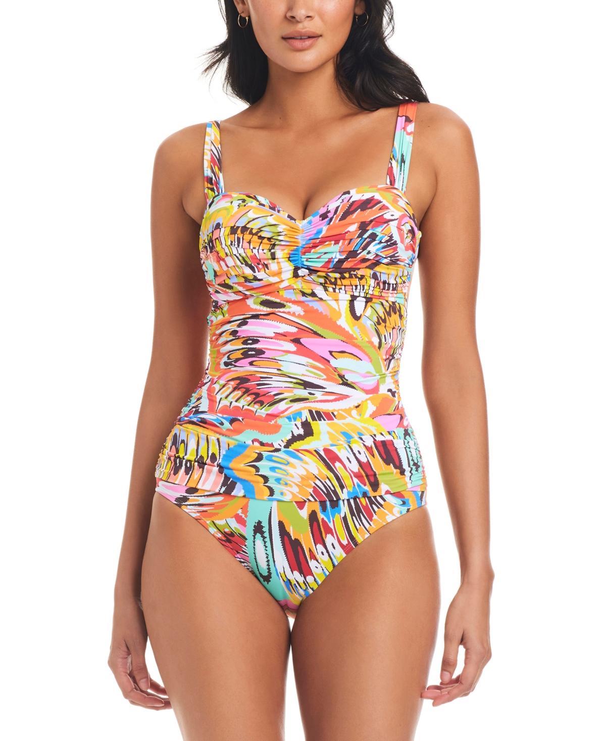 Bleu by Rod Beattie Womens Break The Mold Shirred One-Piece Swimsuit Product Image