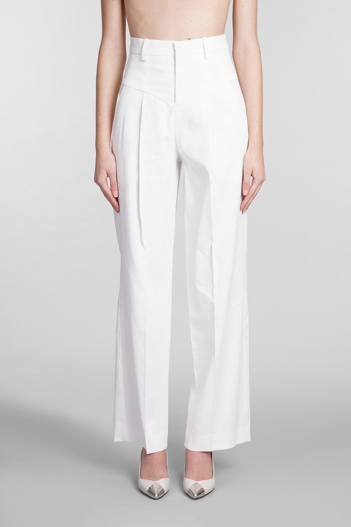 ISABEL MARANT Wide-leg Pants In White Product Image