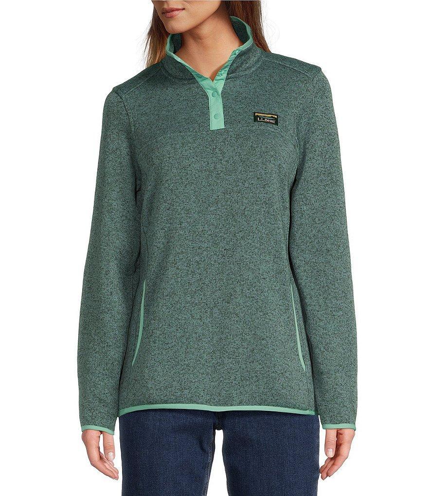 L.L.Bean Sweater Fleece Anti-Pilling Long Sleeve Princess Seam Pocketed Pullover Product Image