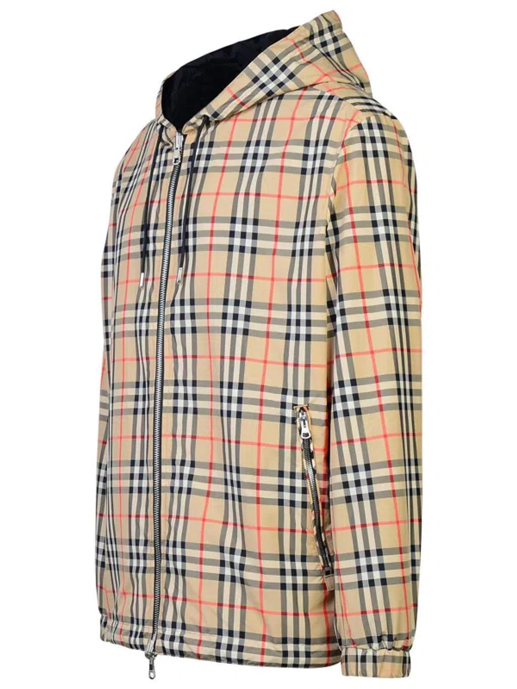 BURBERRY Reversible Jacket In Beige Polyester In Neutrals Product Image