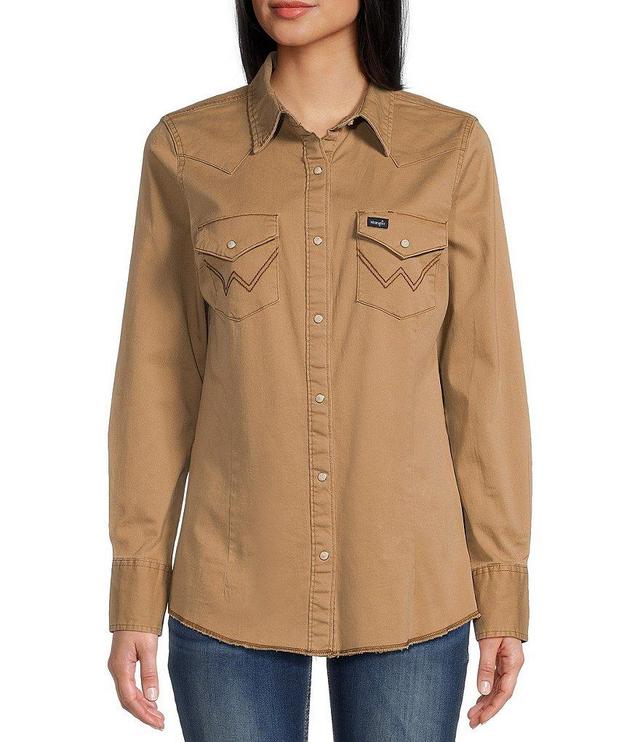 Wrangler® Long Sleeve Snap-Front Western Shirt Product Image