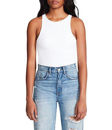 Steve Madden Nico Knit Crew Neck Sleeveless Bodysuit Product Image