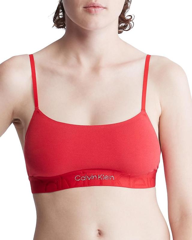 Calvin Klein Embossed Icon Holiday Cotton Unlined Bralette Product Image