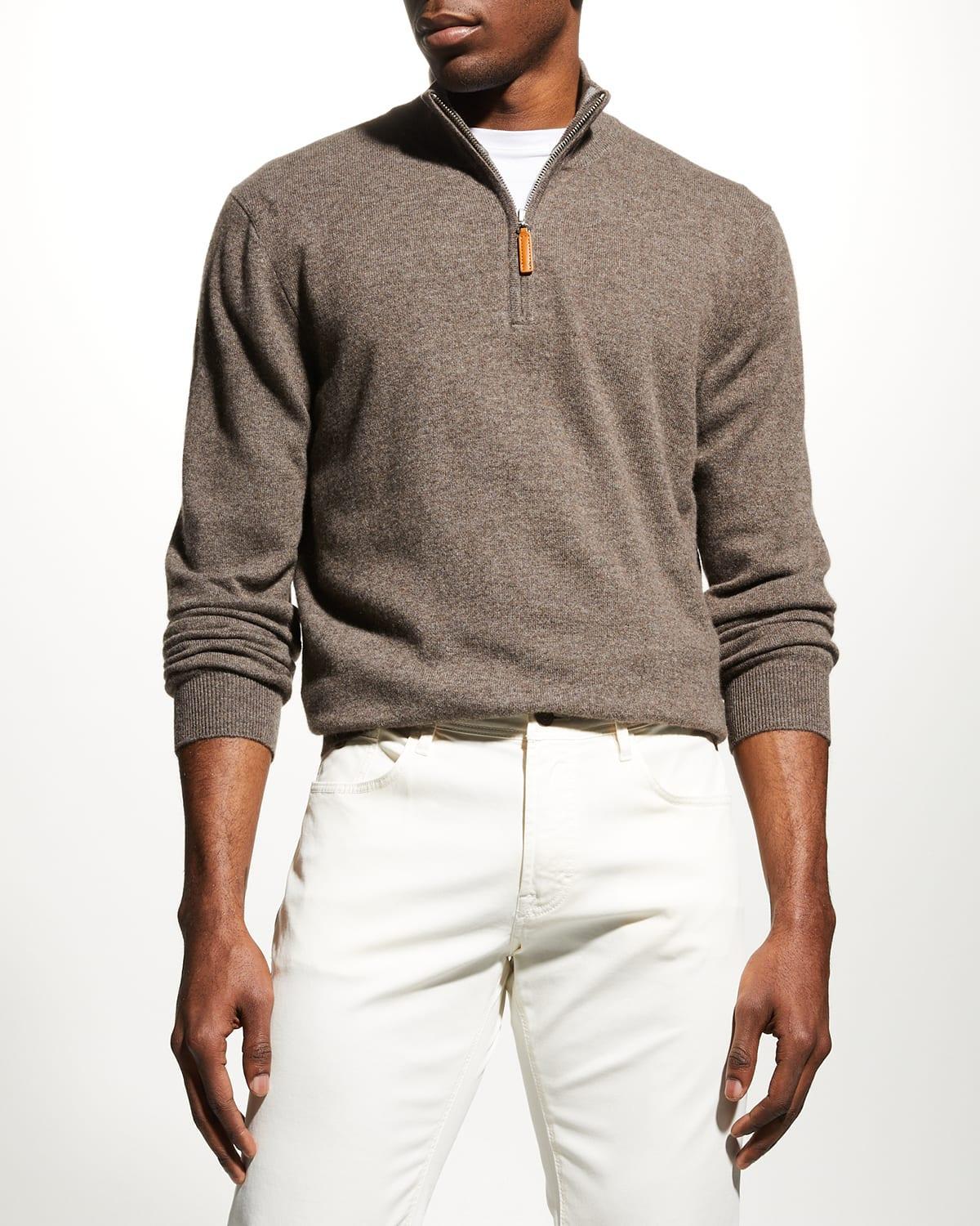 Mens Wool-Cashmere 1/4-Zip Sweater Product Image