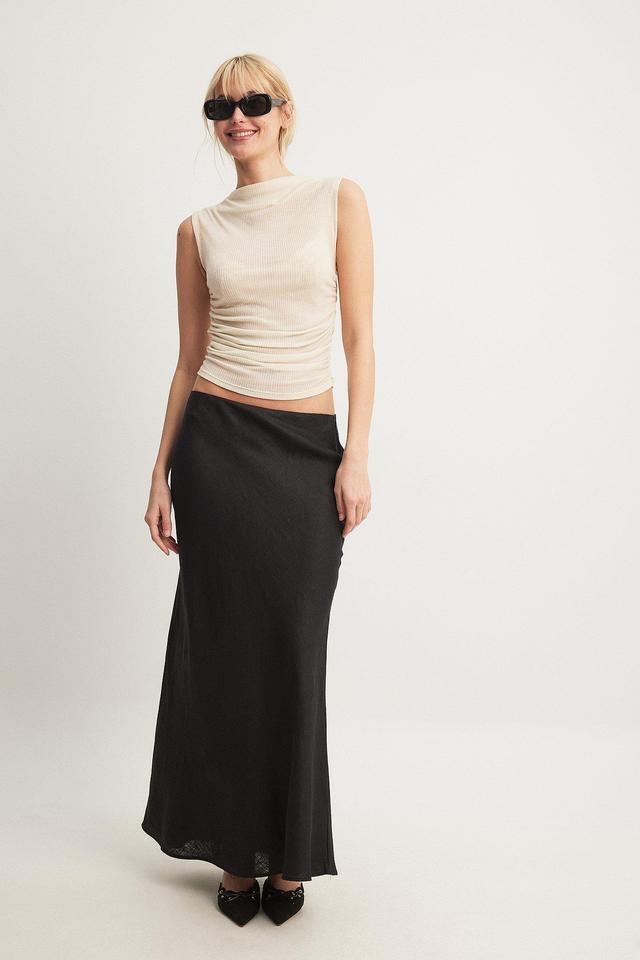 Linen Mermaid Shape Maxi Skirt Product Image