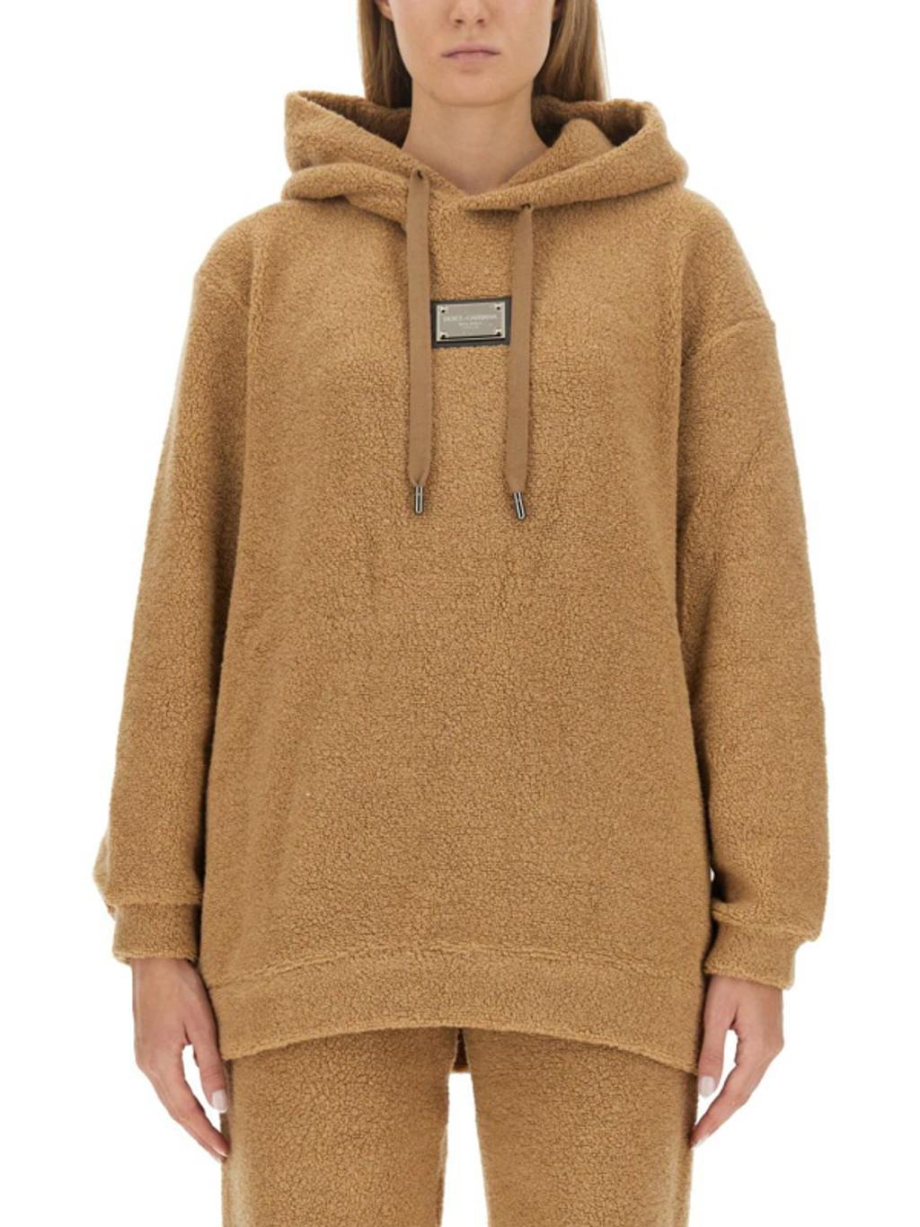 Teddy Hoodie In Beige product image