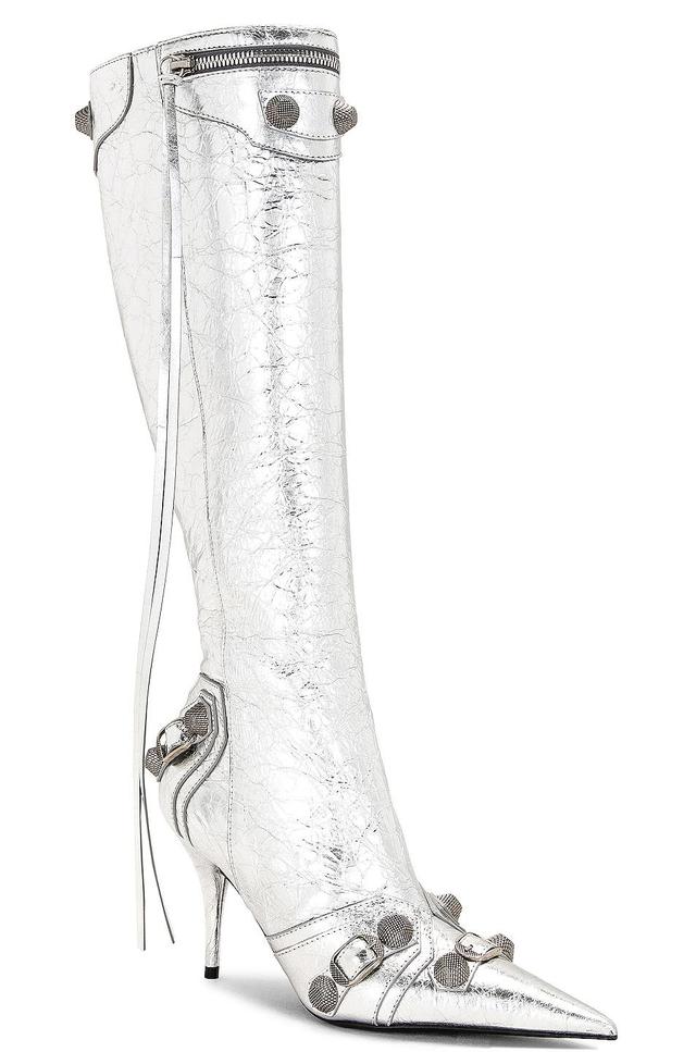 Balenciaga Cagole Boot in Metallic Silver Product Image