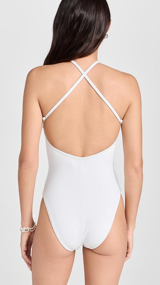 Madewell Rib Scorpion Fish Cross Front One Piece | Shopbop Product Image