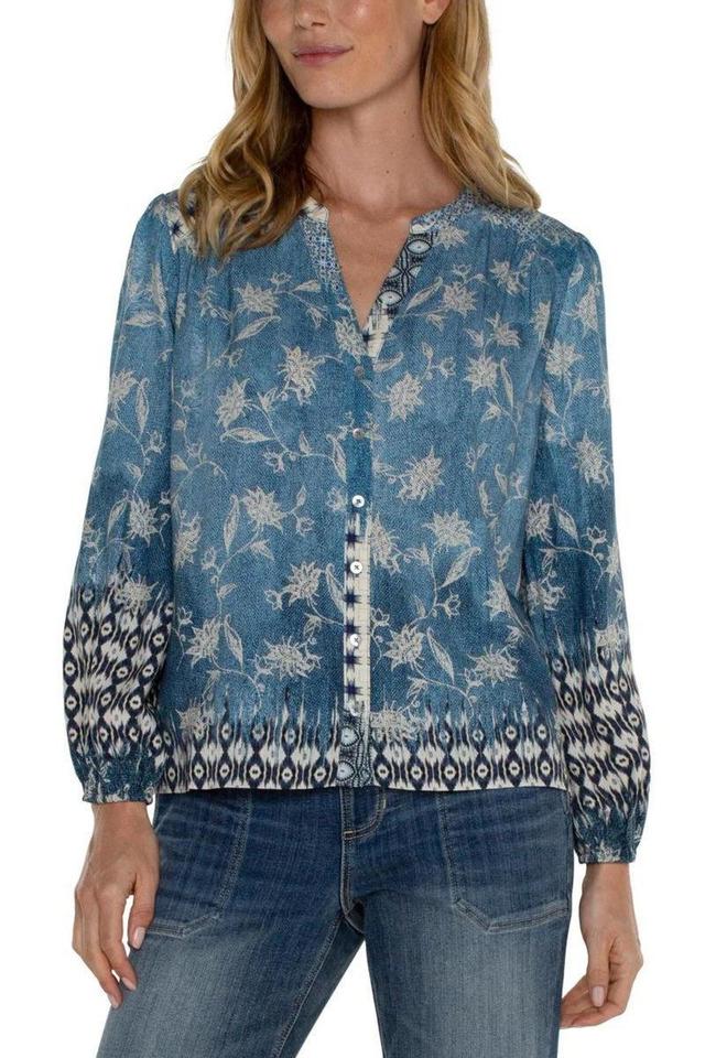 Indigo Patchwork Top Product Image