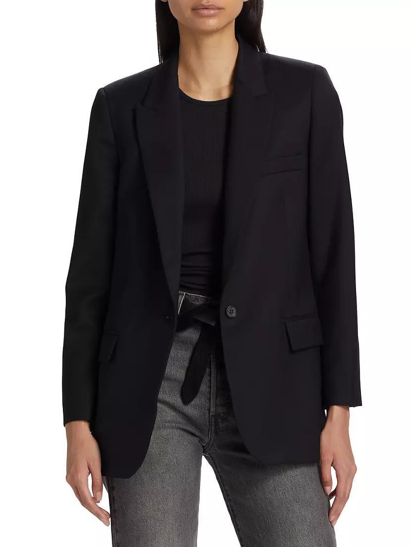 Diane Single-Breasted Wool Blazer Product Image