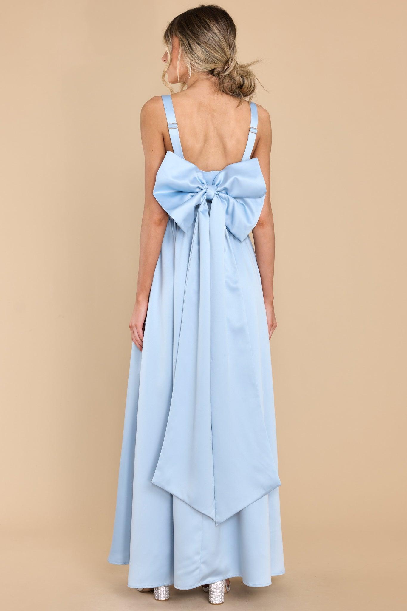 Aura Light Up My Life Blue Bow Back Maxi Dress Product Image