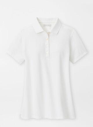 Peter Millar Womens Albatross Polo | Color: White | Size: XS Product Image