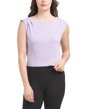 Ribbed Cropped T-Shirt For Women product image