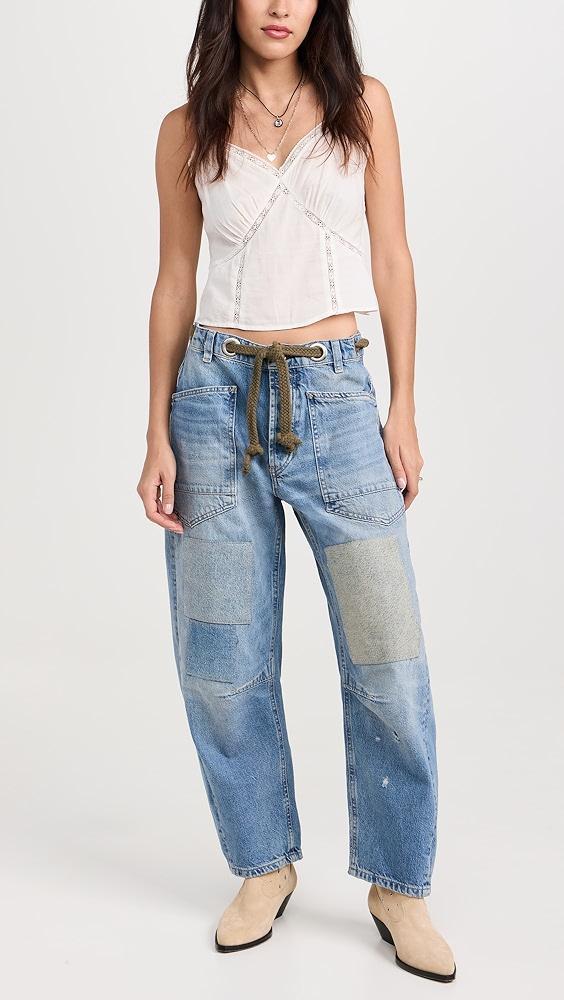 Free People Moxie Pull-On Barrel Jeans | Shopbop Product Image