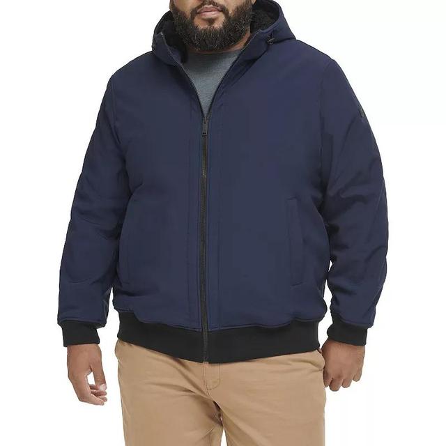 Big & Tall Dockers Softshell Sherpa Lined Bomber jacket, Mens Blue Product Image