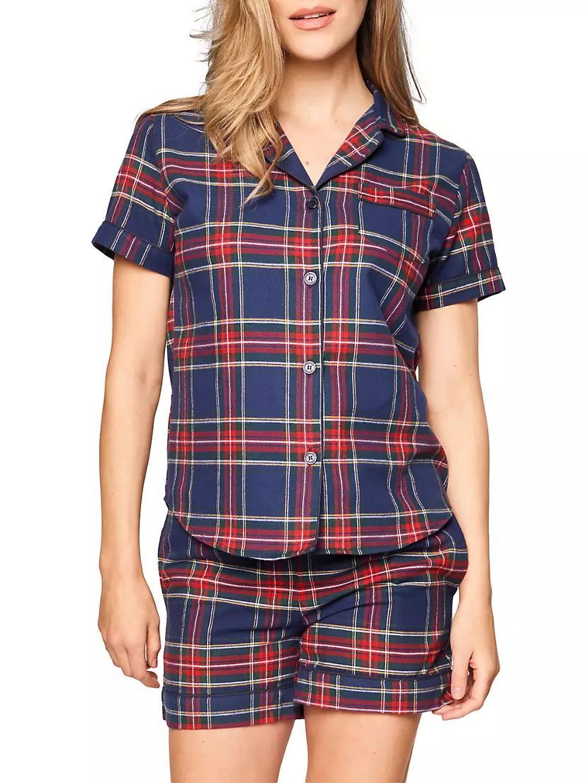 Windsor Tartan 2-Piece Pajama Shorts Set Product Image