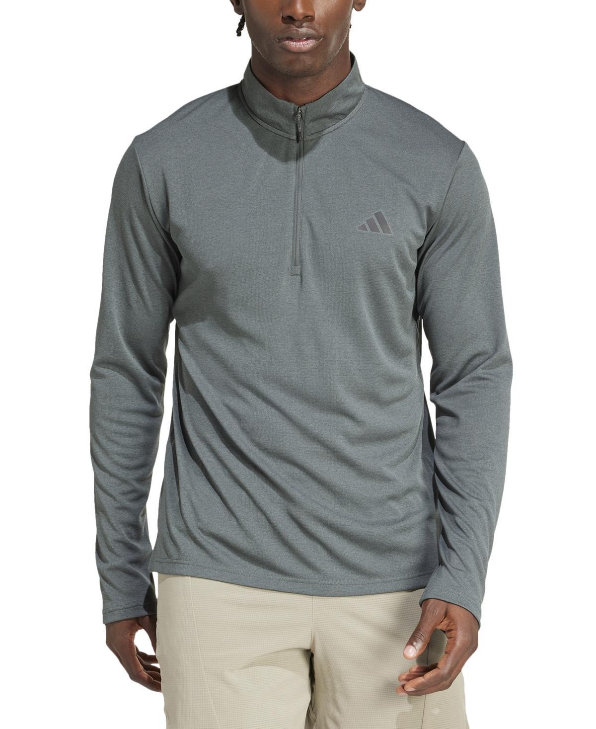 adidas Mens Essentials Training Quarter-Zip Long-Sleeve Top Product Image