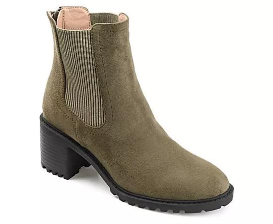 Journee Collection Jentry Tru Comfort Foam Womens Block Heel Chelsea Boots Brown Product Image