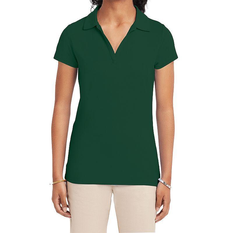 Womens IZOD Short Sleeve Performance Knit Polo, Girls Green Green Product Image