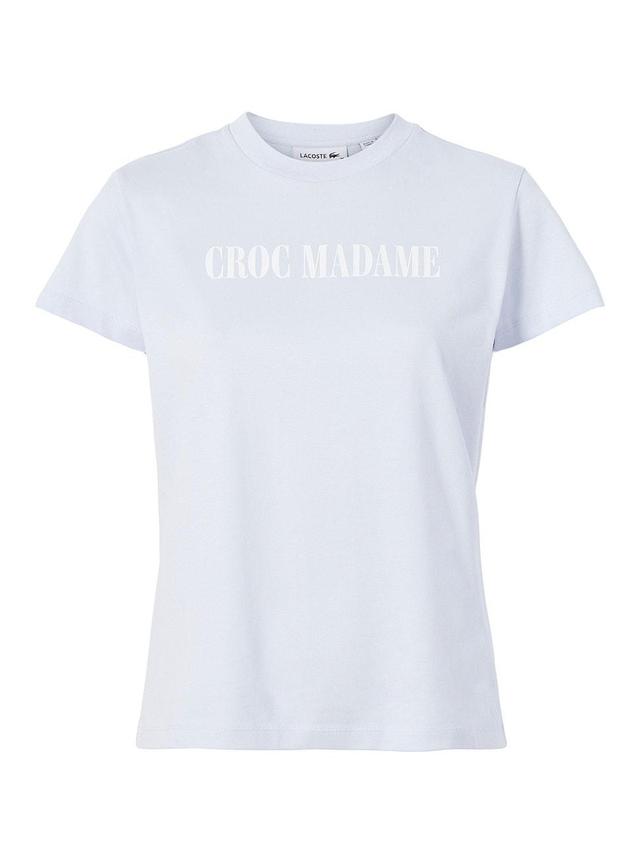 Womens Lacoste X Bandier Croc Madame Graphic Cotton T-Shirt Product Image