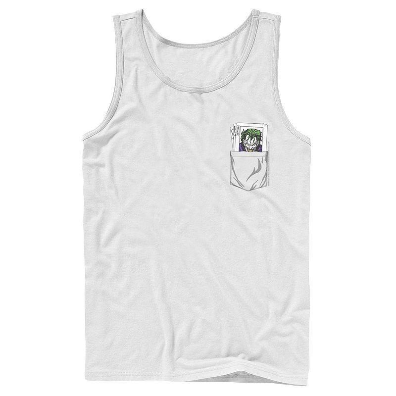 Mens DC Comics The Joker Cards Pocket Graphic Tank Top Product Image