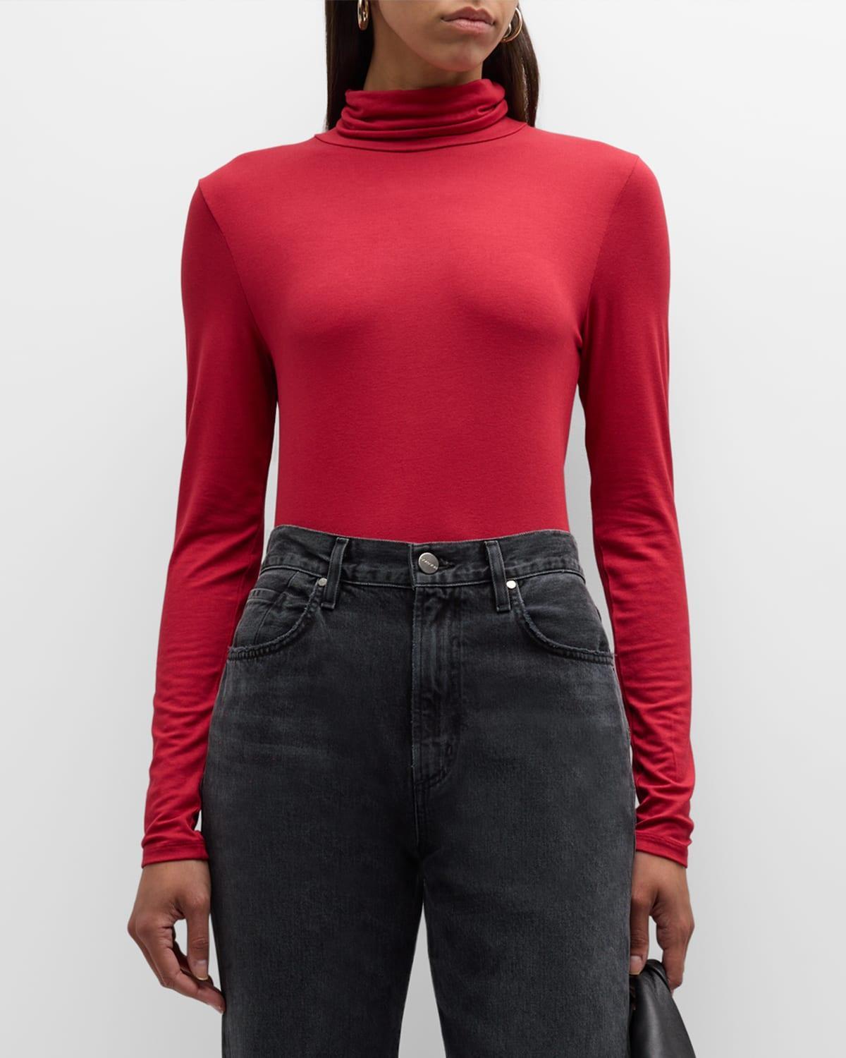 Womens Soft Touch Turtleneck Top Product Image