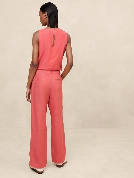 Lina Straight Linen Pant Product Image