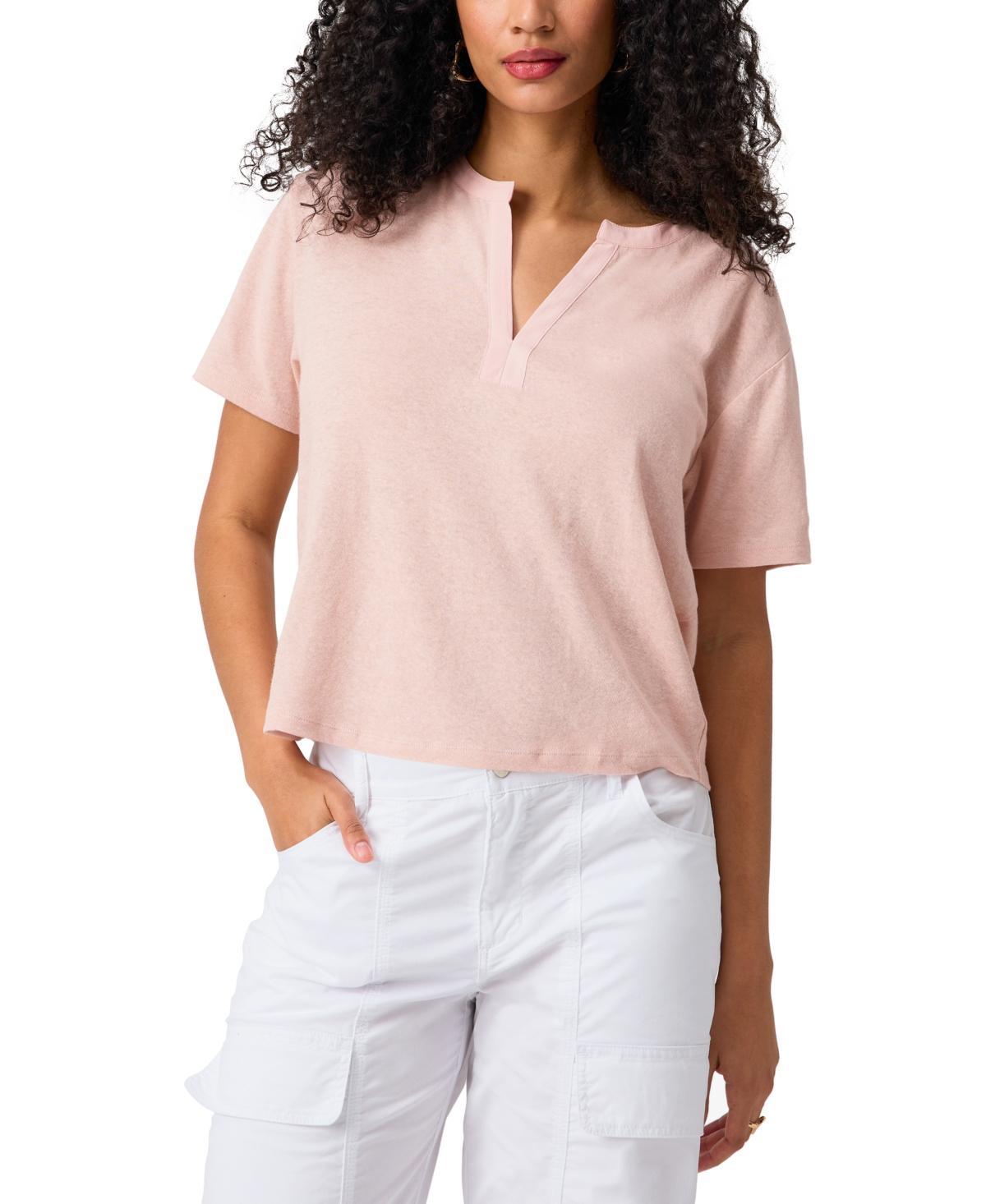 Sanctuary Womens Easy Breezy Split-Neck T-Shirt Product Image