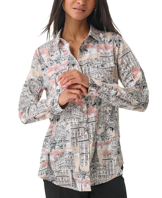 Karl Lagerfeld Paris Womens Pocket-Front Whimsical Blouse Product Image