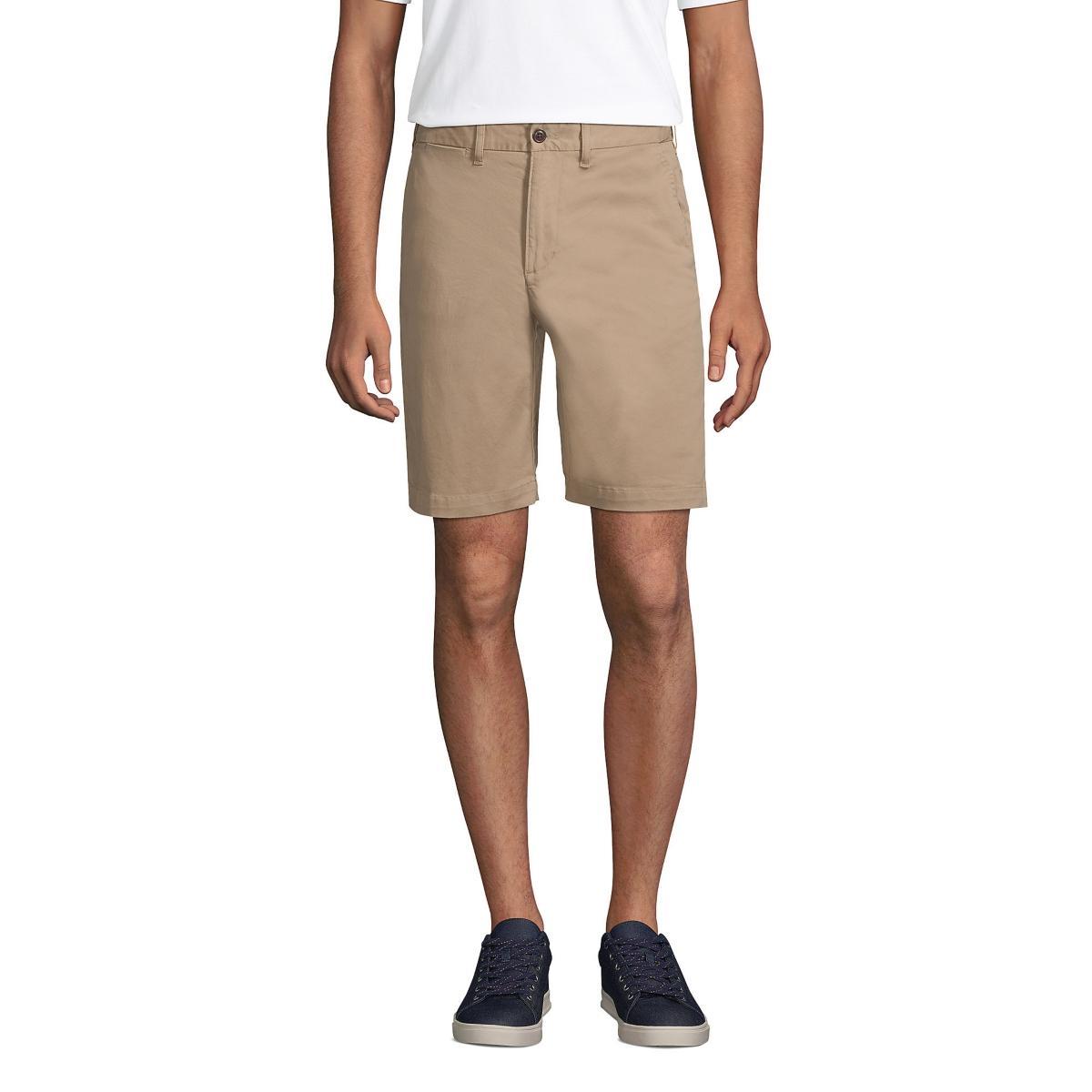 Mens Lands End 9-inch Comfort-Waist Comfort-First Knockabout Chino Shorts Grey Product Image