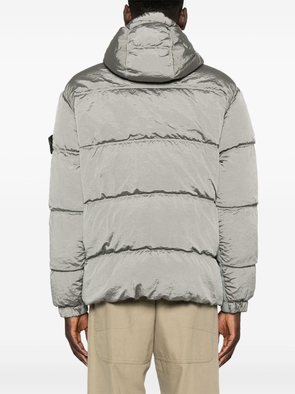 STONE ISLAND Nylon Down Jacket In Grey Product Image