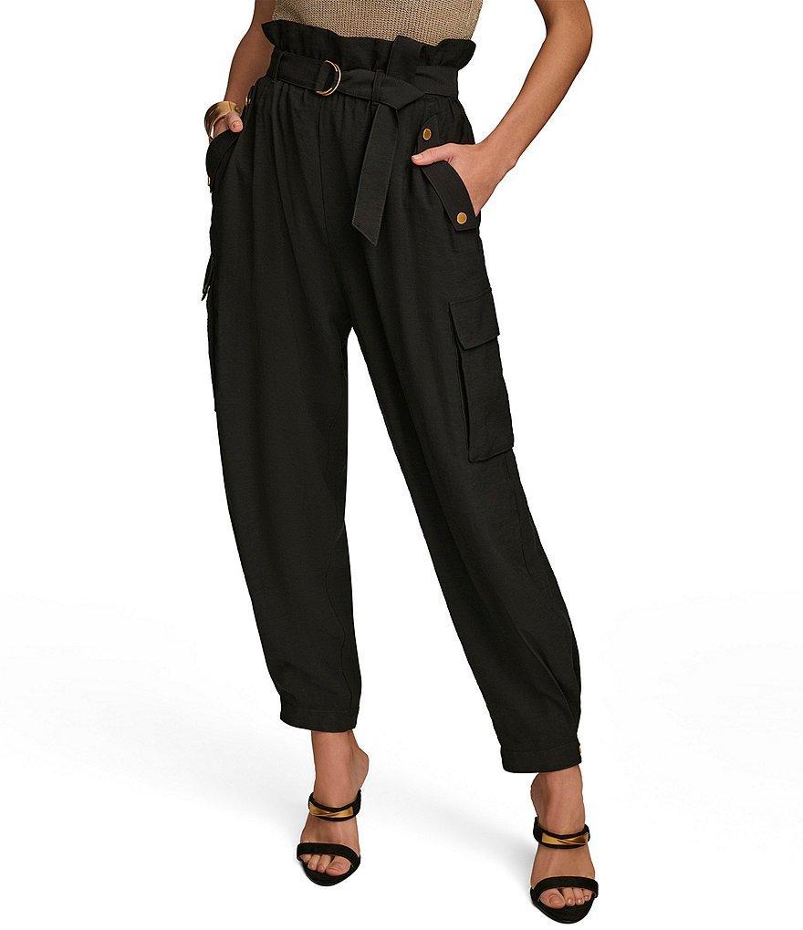 Donna Karan Belted High Rise Cargo Pants Product Image