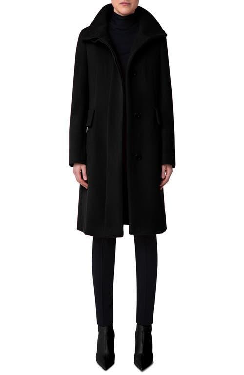 Womens Long Wool-Blend Coat Product Image