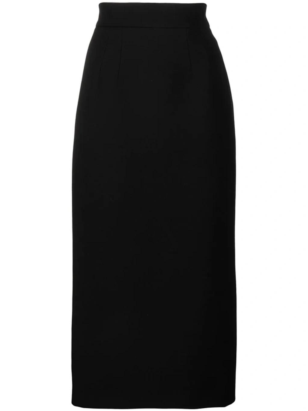 Wool-blend Pencil Skirt In Black Product Image