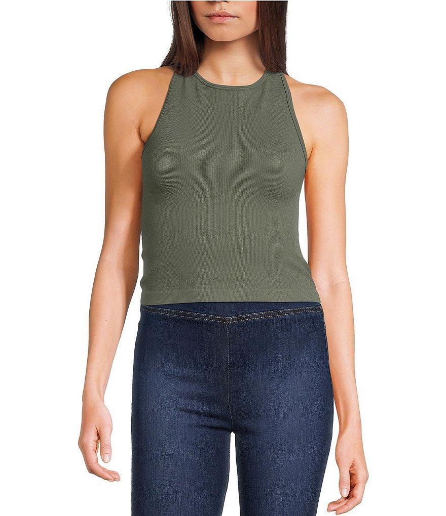 Free People Hayley Crew Neck Racerback Knit Sleeveless Tank Product Image