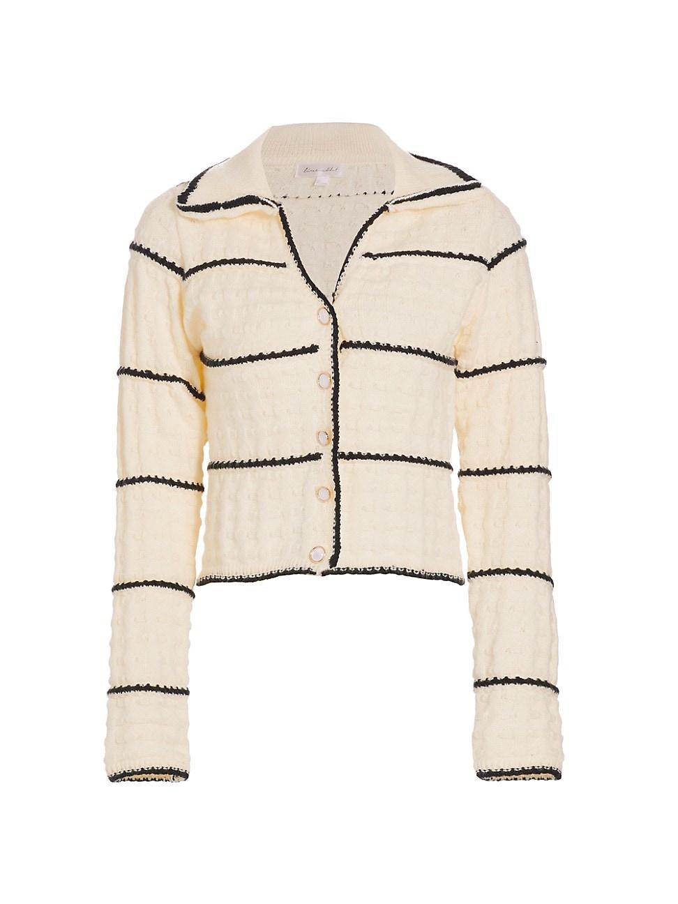 Womens Mariner Striped Button-Front Sweater product image