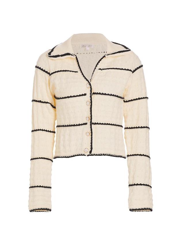 Womens Mariner Striped Button-Front Sweater Product Image