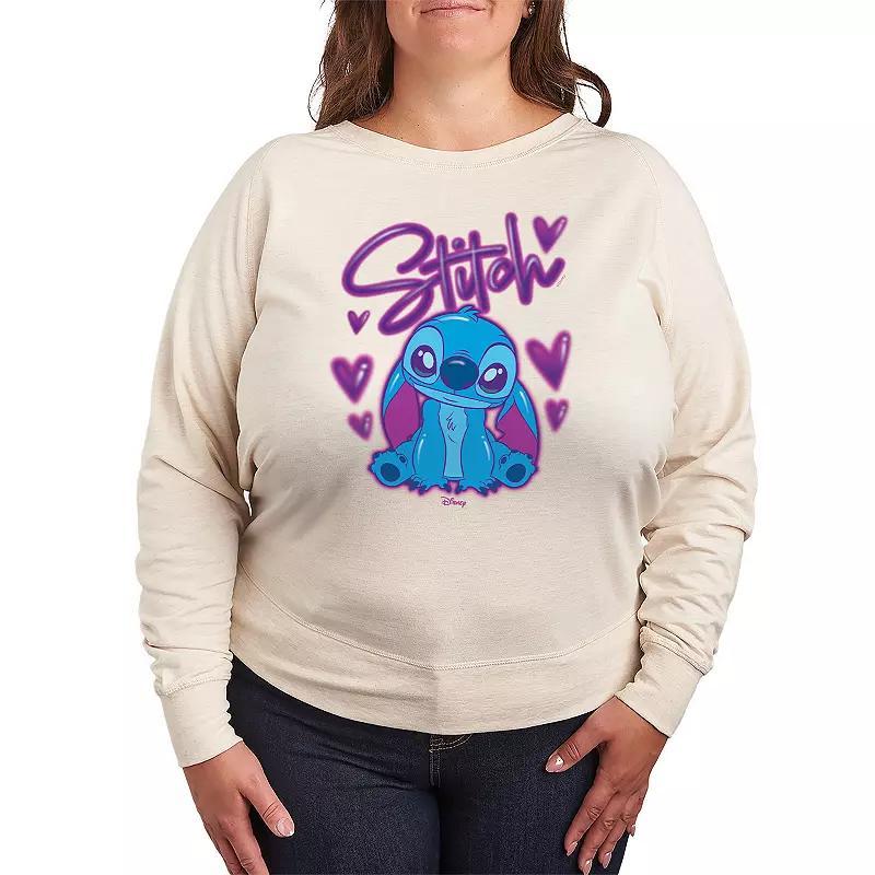 Disneys Lilo & Stitch Plus Size Airbrush Lightweight French Terry Sweatshirt, Womens product image